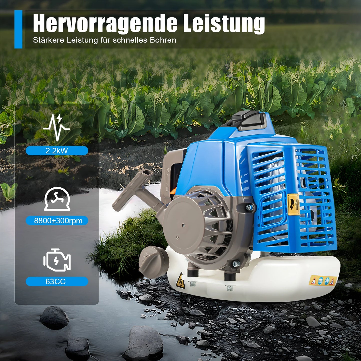 63CC Post Hole Digger; 2-Stroke