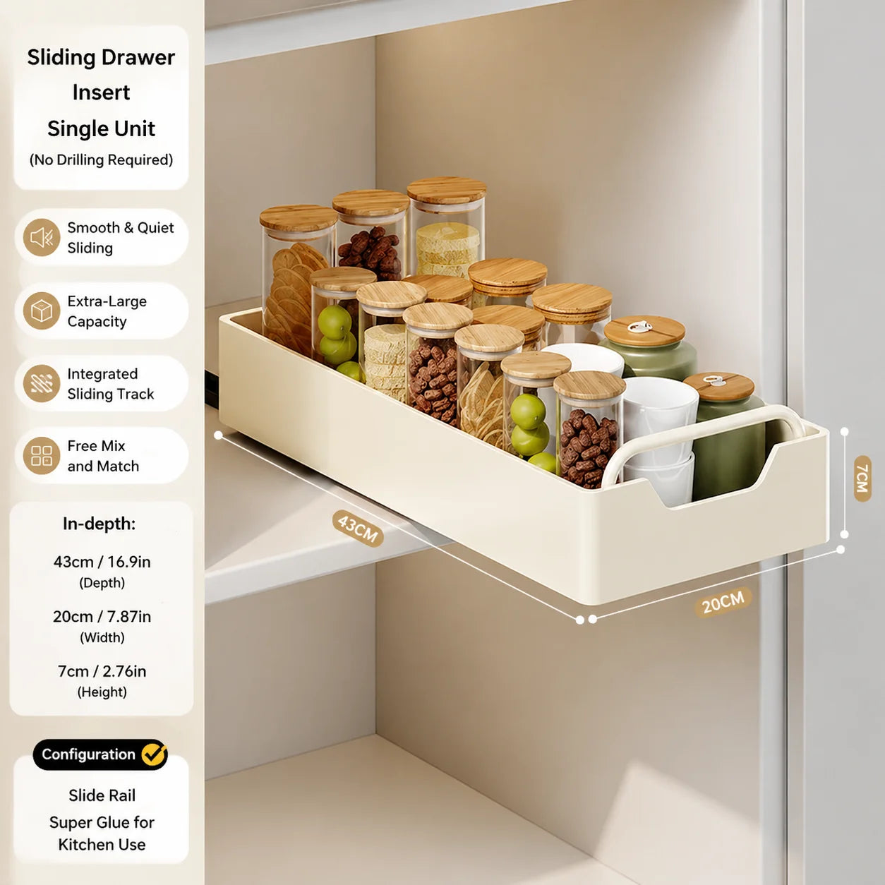Cabinet Storage Rack Self-Adhesive
