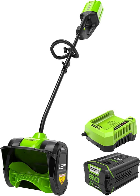 80V 12” Brushless Cordless Snow Shovel, 2.0Ah Battery and Charger Included