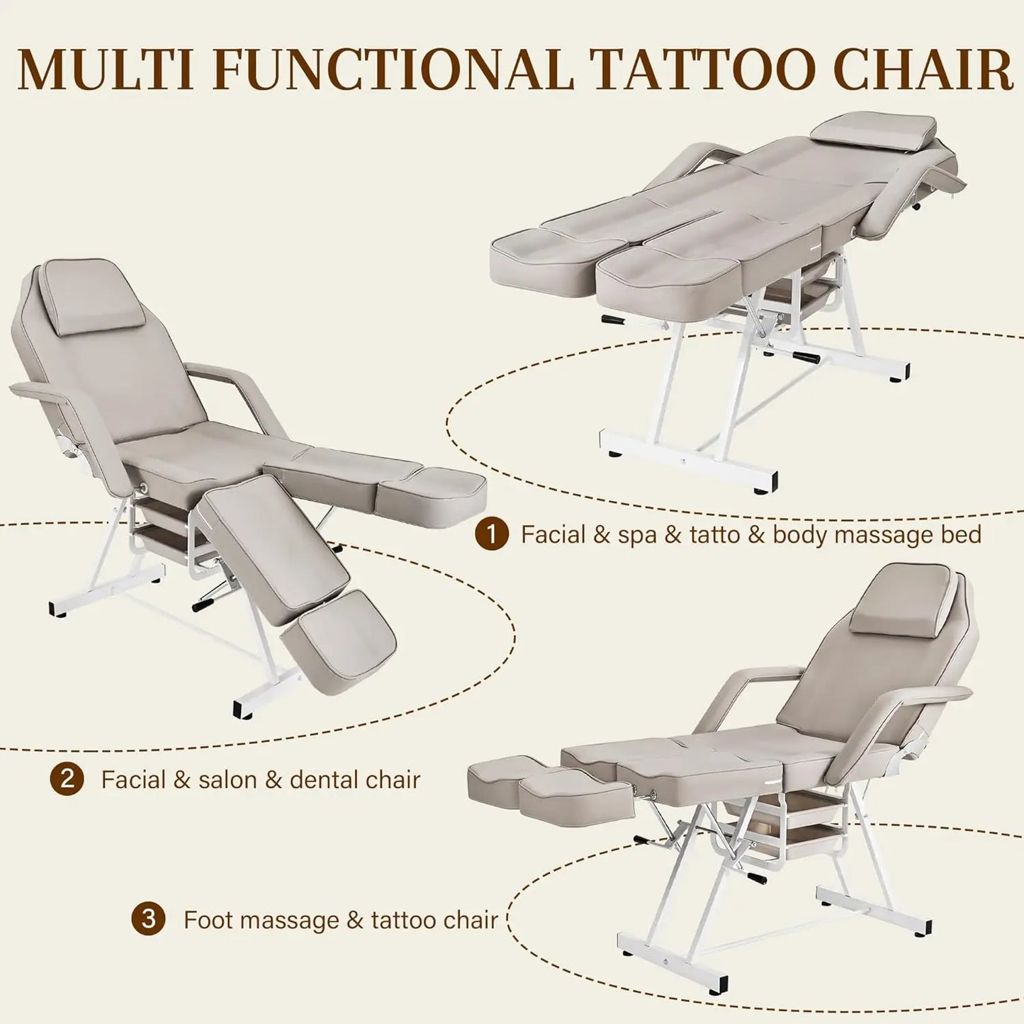Tattoo  Chair with Stool