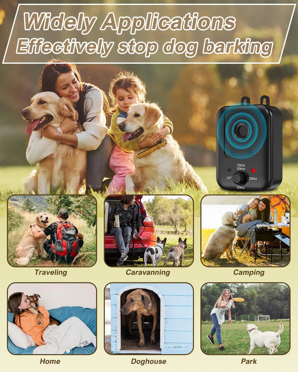 rechargeable ultrasonic dog barking deterrent