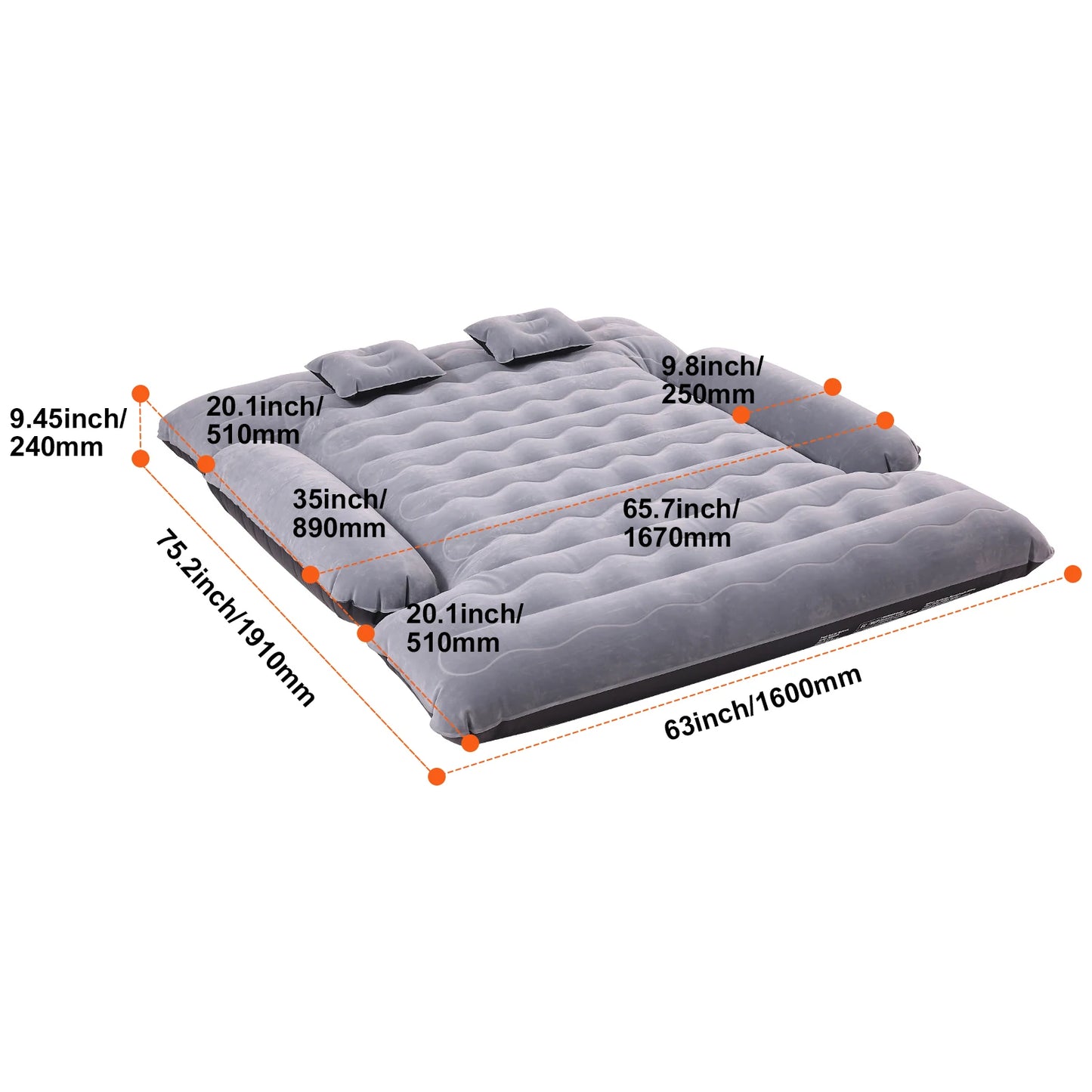 Truck Bed Air Mattress with 12V Air Pump