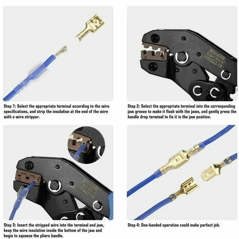 Assorted Electrical Wire Terminals and Crimp tool