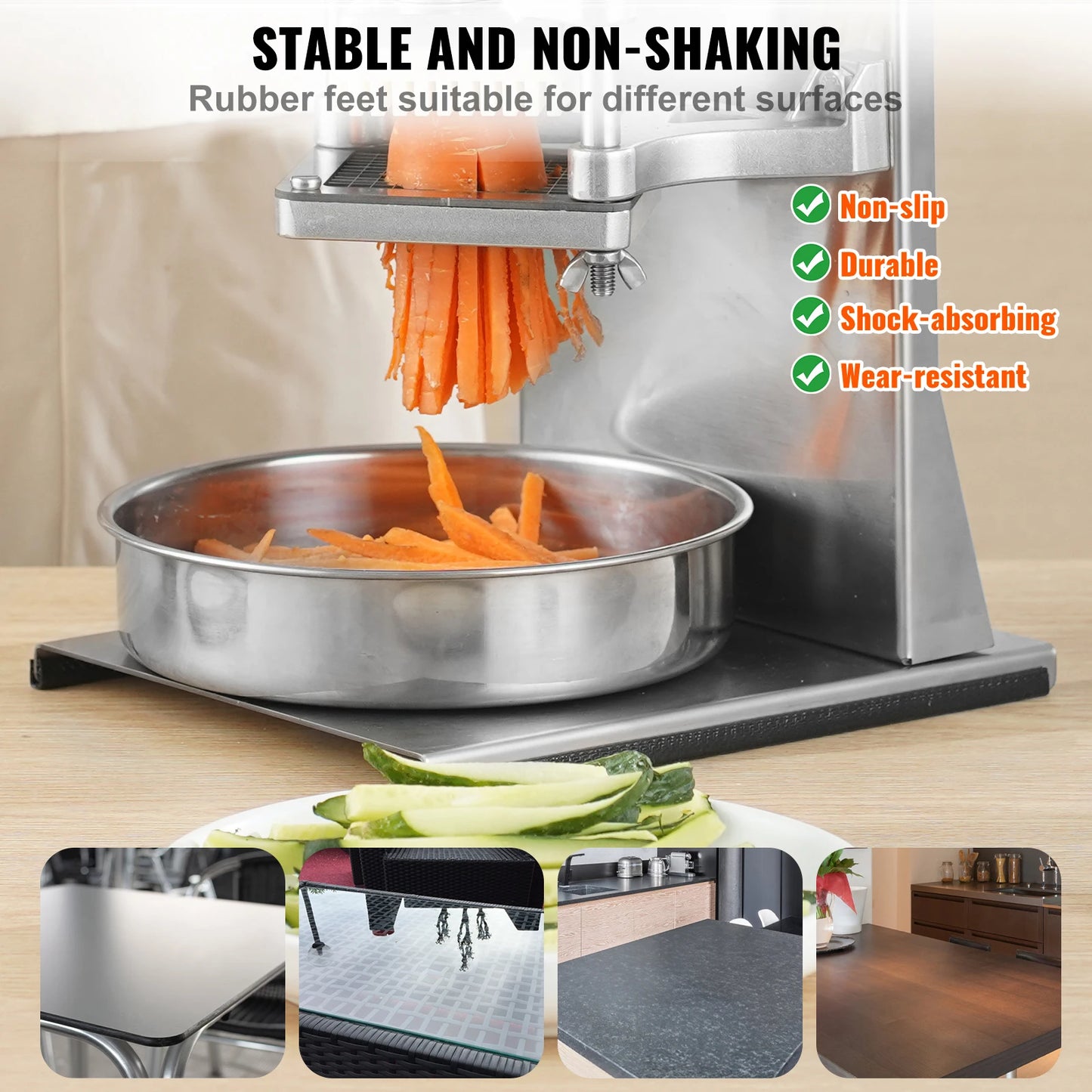 French Fry Cutter with 4 Replacement Blades