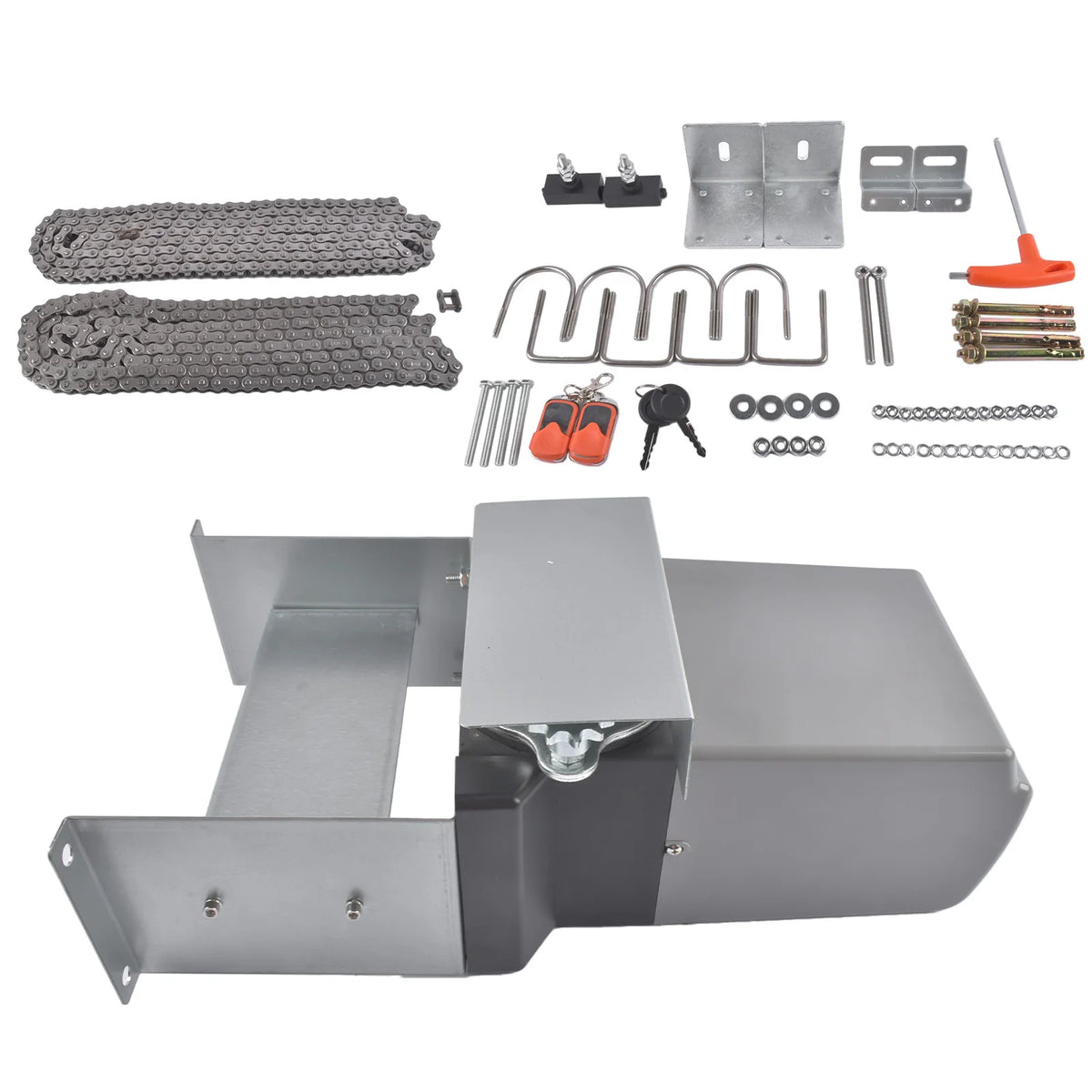 1800lbs Automatic Sliding Gate Opener Operator Kit Electric with 2 Remotes