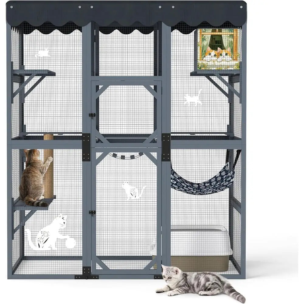 Large Wood Cat Enclosure