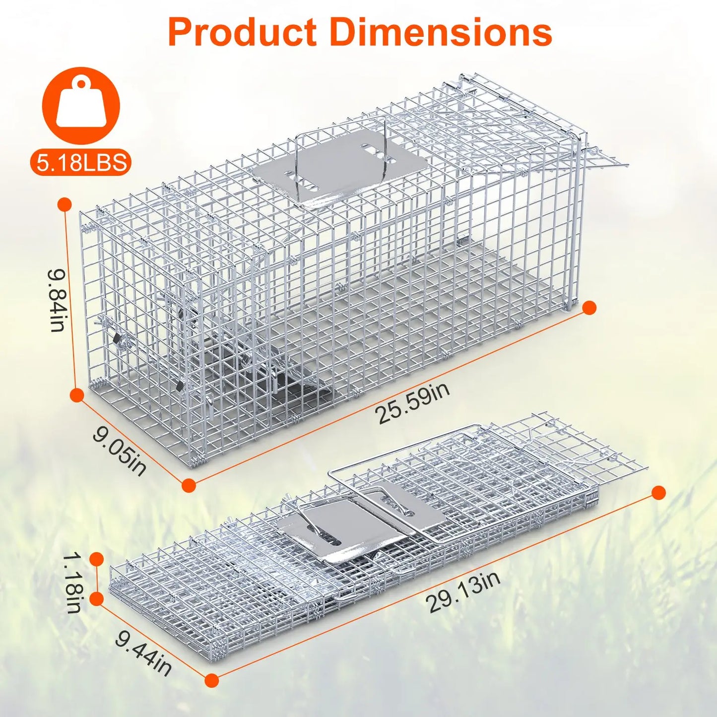 25.59Inch Humane Live Animal Trap