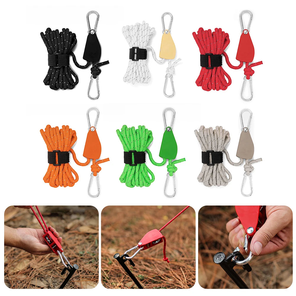 4mm 4m Rope Fastener Fixed Buckle Adjustable