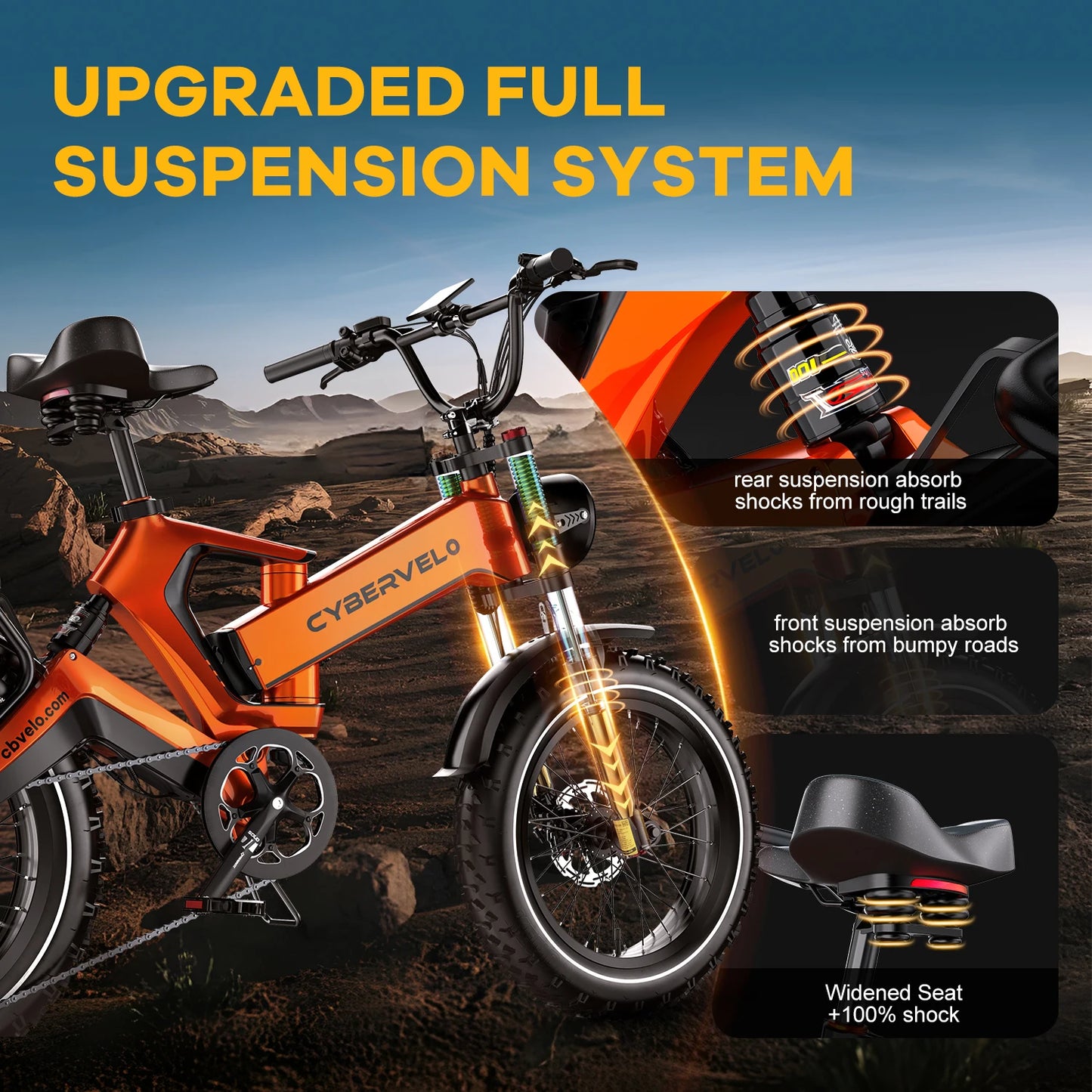 20” Fat Tire 2000W Peak Motor ,48V Removable Battery E Bicycle