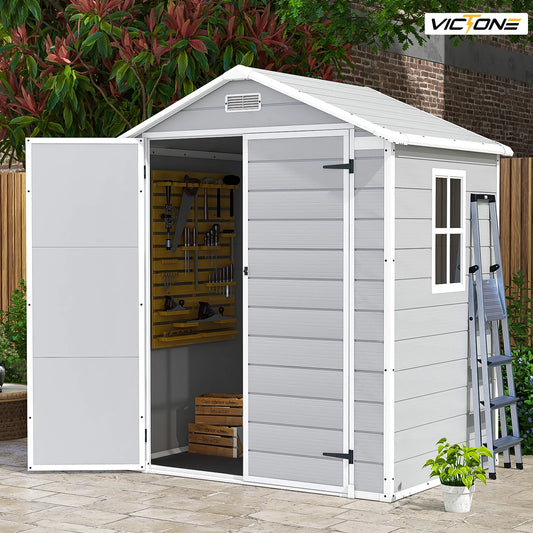 6' x 4' Plastic Storage Shed with Floor
