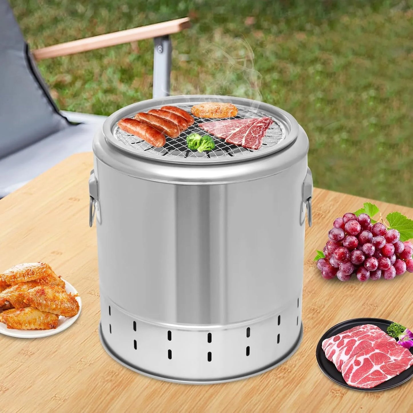 Smokeless Charcoal Hanging Grill