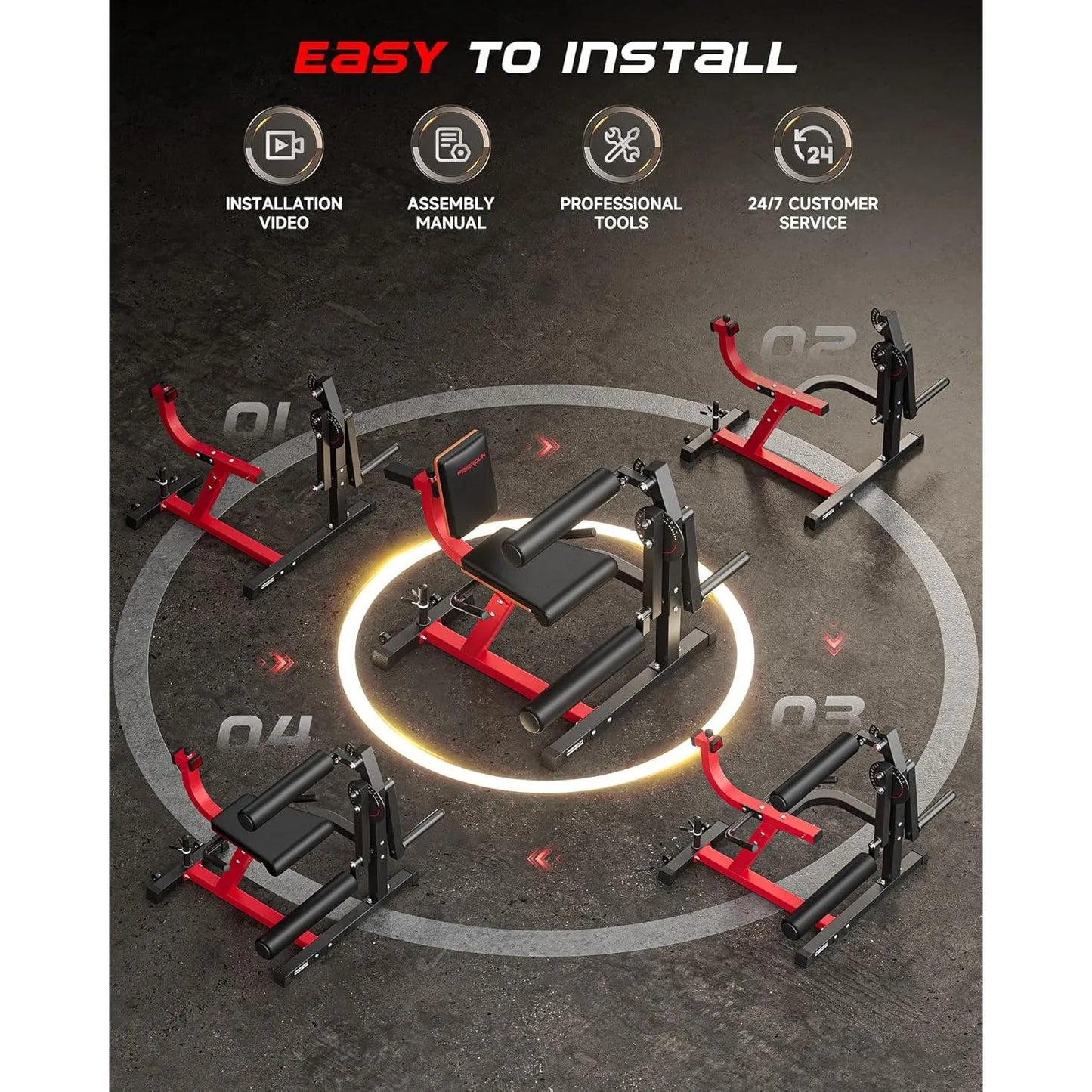 Adjustable Leg Extension Curl Machine