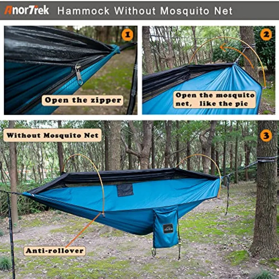 Camping Hammock with Mosquito Net and Rain Fly Tarp