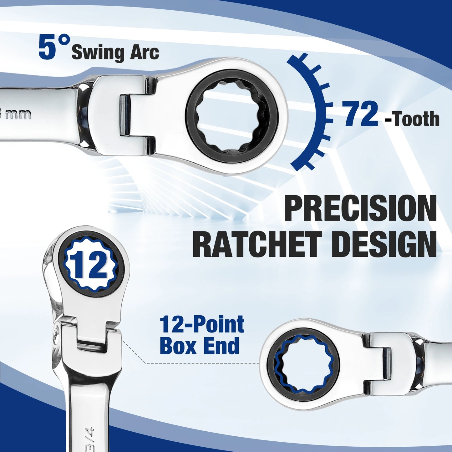 22pcs Ratcheting Wrench Set