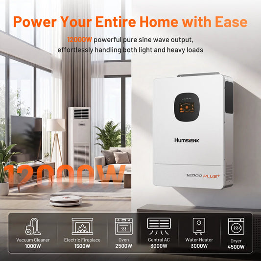 48V 12KW/8KW 3-in-1 Solar Hybrid Inverter