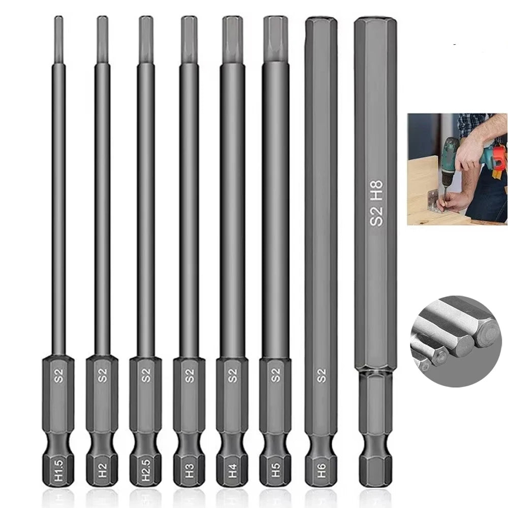 8pcs Metric Allen Bit Set