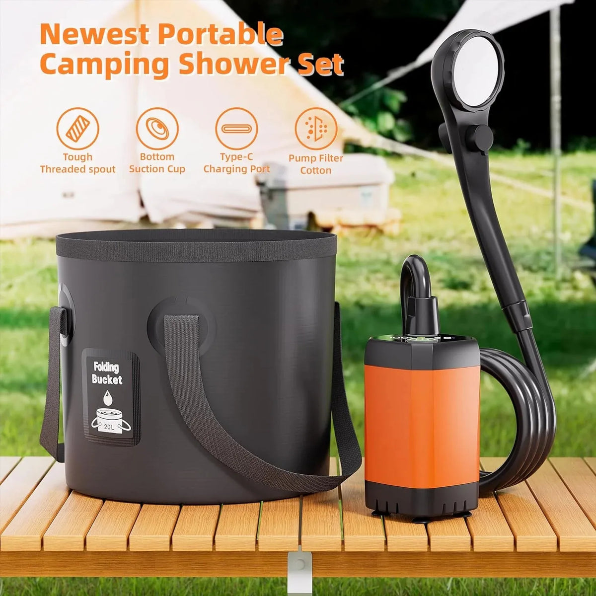 Portable Camping Shower, 5 Gallon