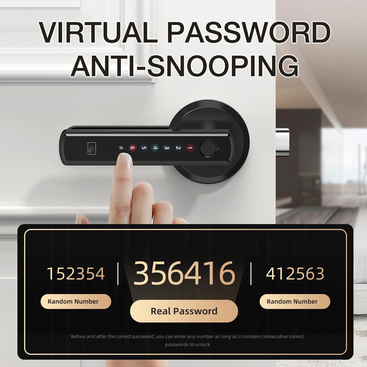 Handle Shaped Smart Lock Fingerprint Door Lock