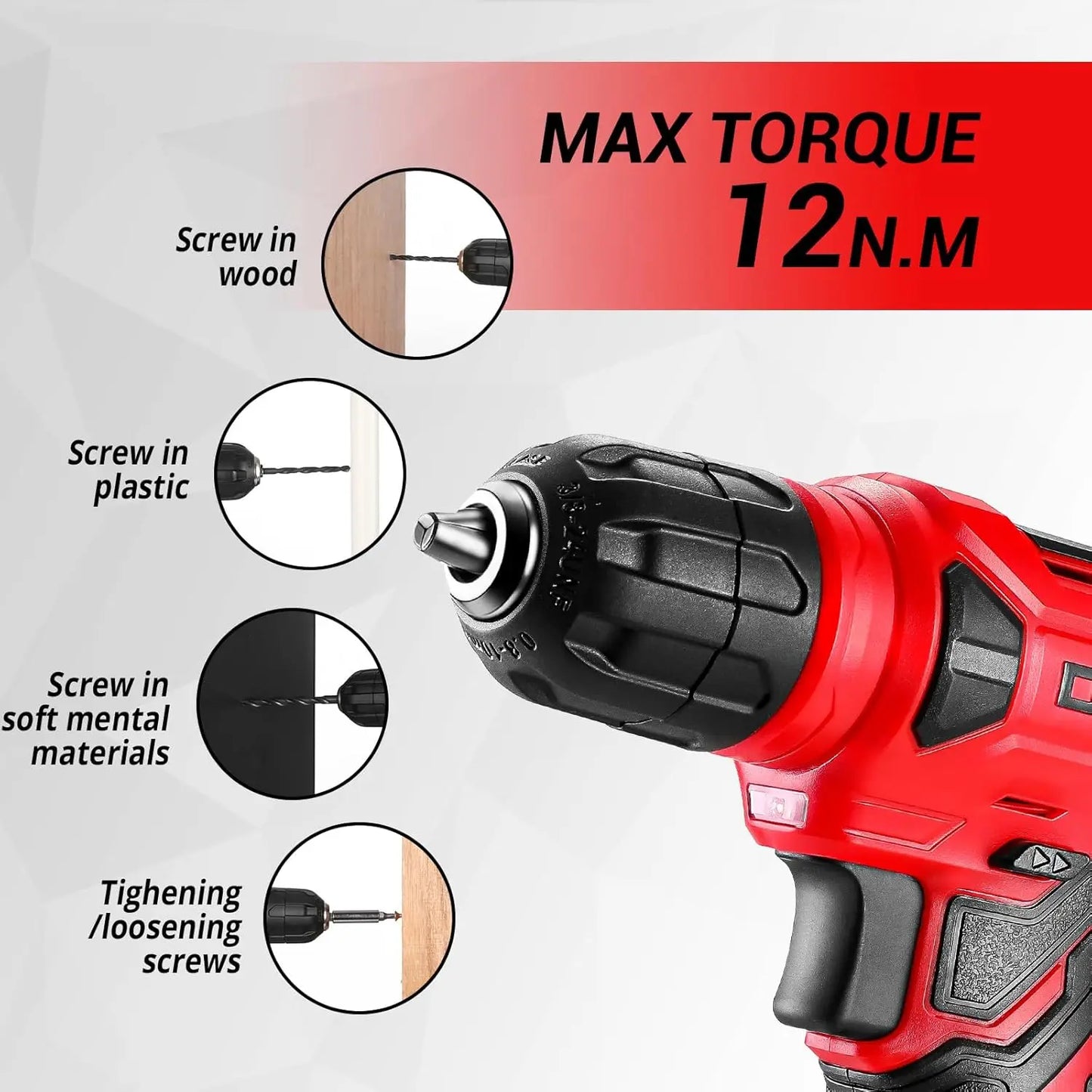 Tool Set with 8V Cordless Drill