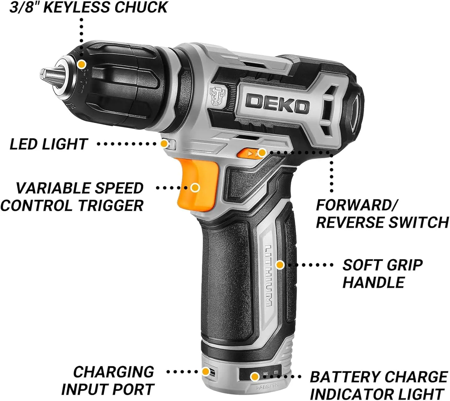 12V Battery Cordless Drill Set