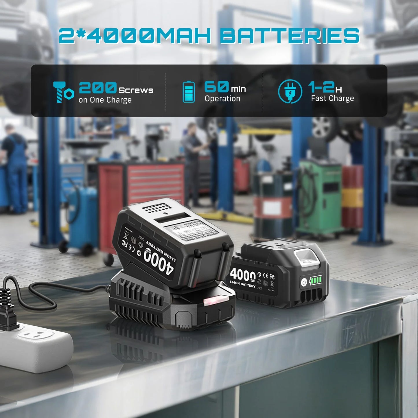 1/2 Inch Impact Wrench & Cordless Drill