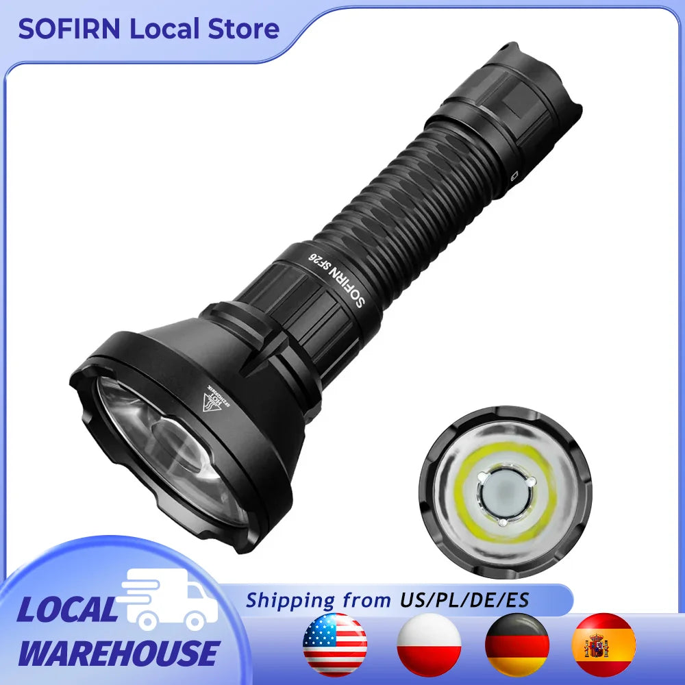 2000lm LED 6000K Tactical Flashlight Type-C Rechargeable