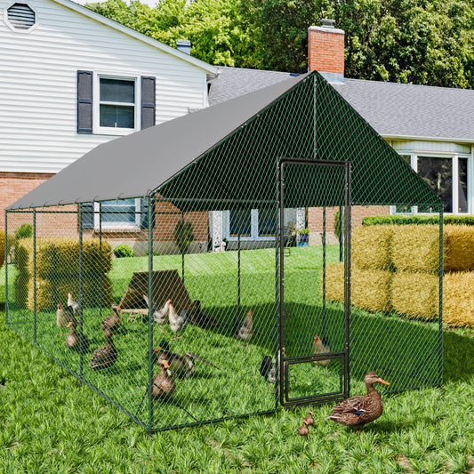 Metal Chicken Coop w/ Cover
