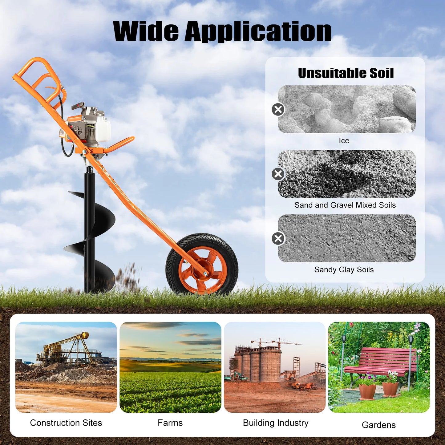 63cc Gas Post Hole Digger