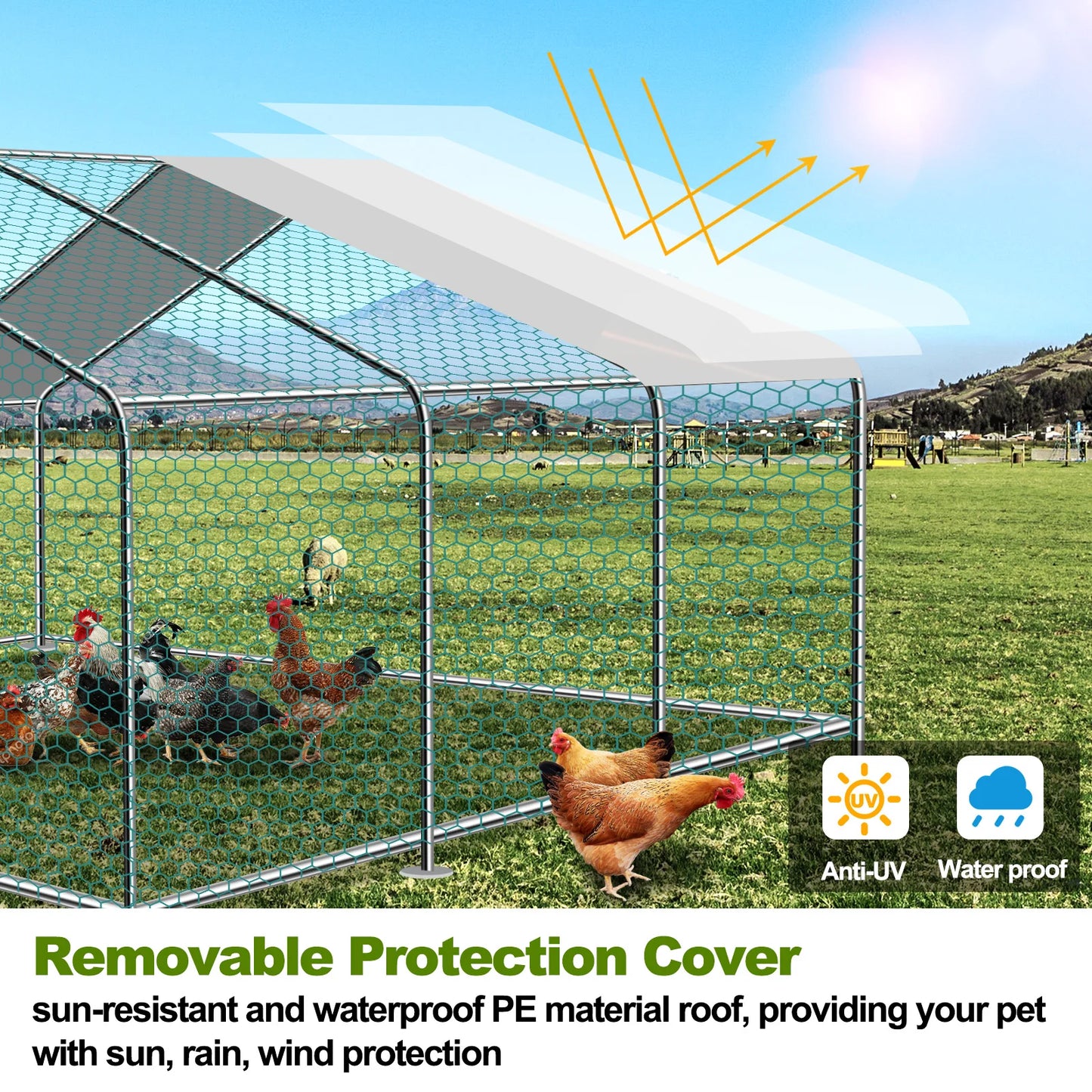 Large Metal Chicken Coop