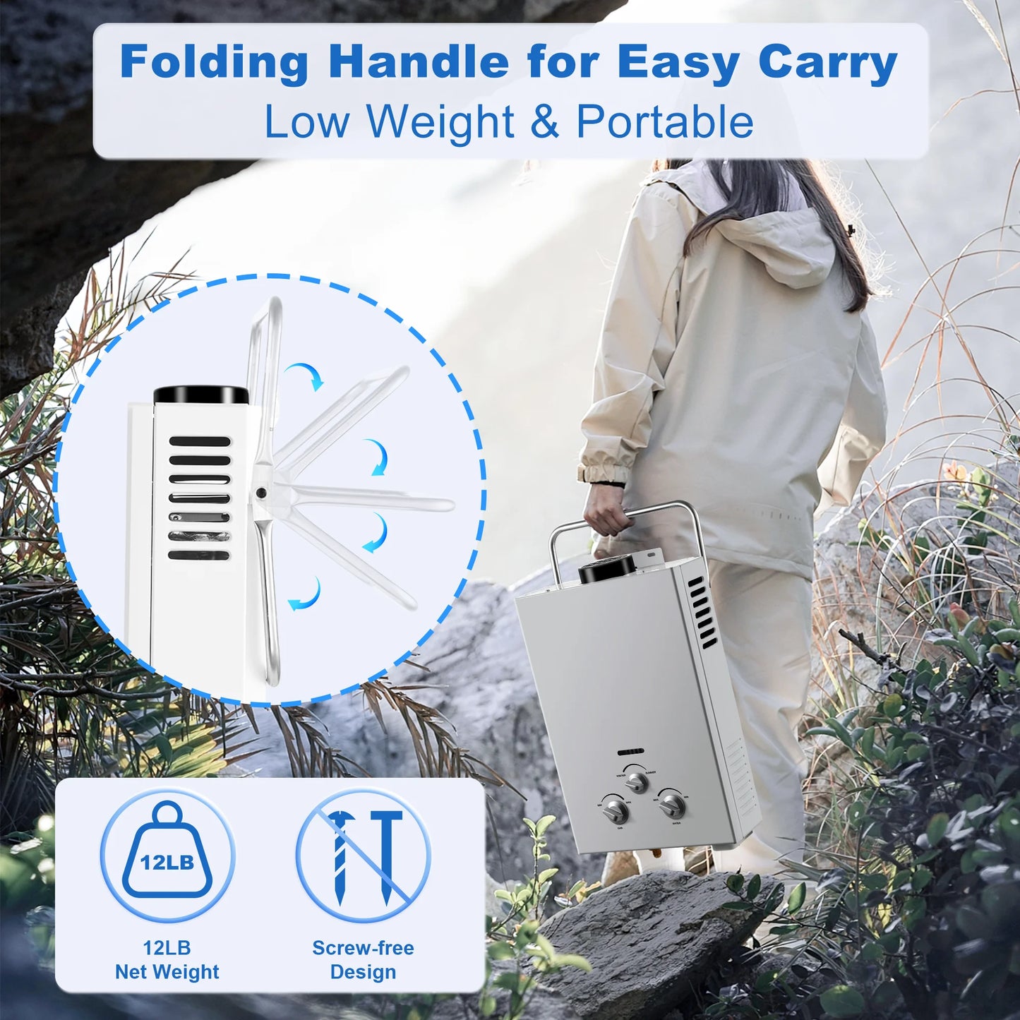 Outdoor Propane Tankless Water Heater-6L