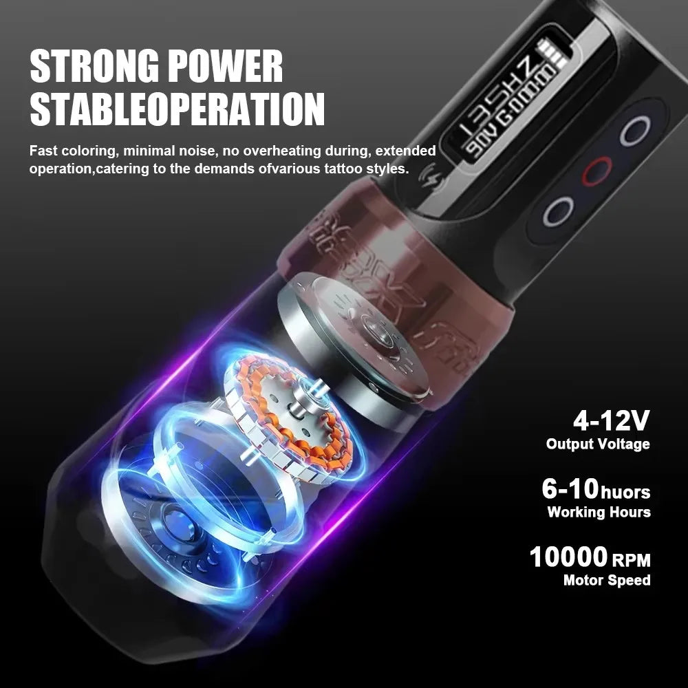 Professional Tattoo Pen  Wireless  2Battery