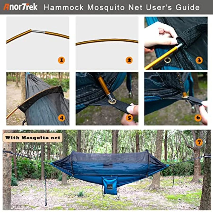 Camping Hammock with Mosquito Net and Rain Fly Tarp