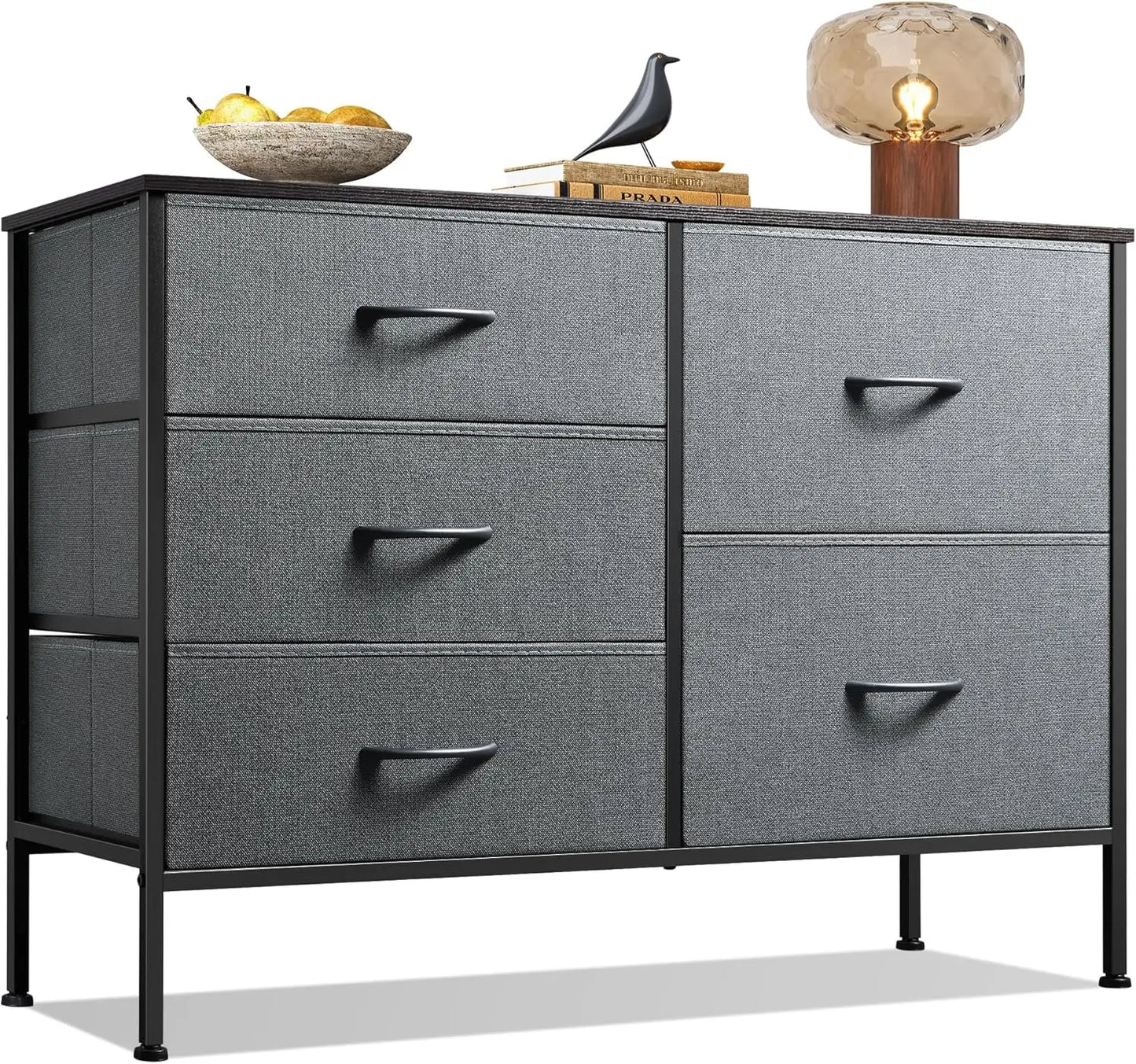 Dresser for Bedroom with 5 Storage Drawers