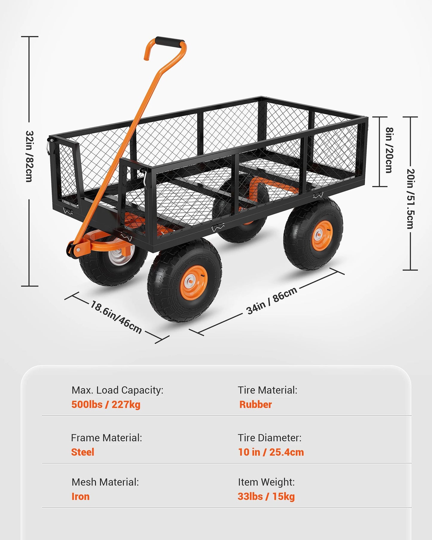 Steel Garden Utility Wagon