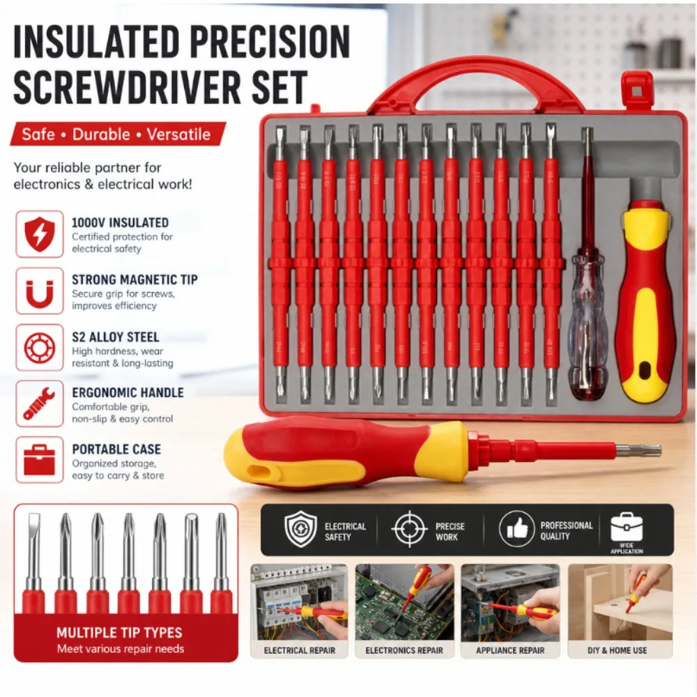 Insulated Electrician Screwdriver Set