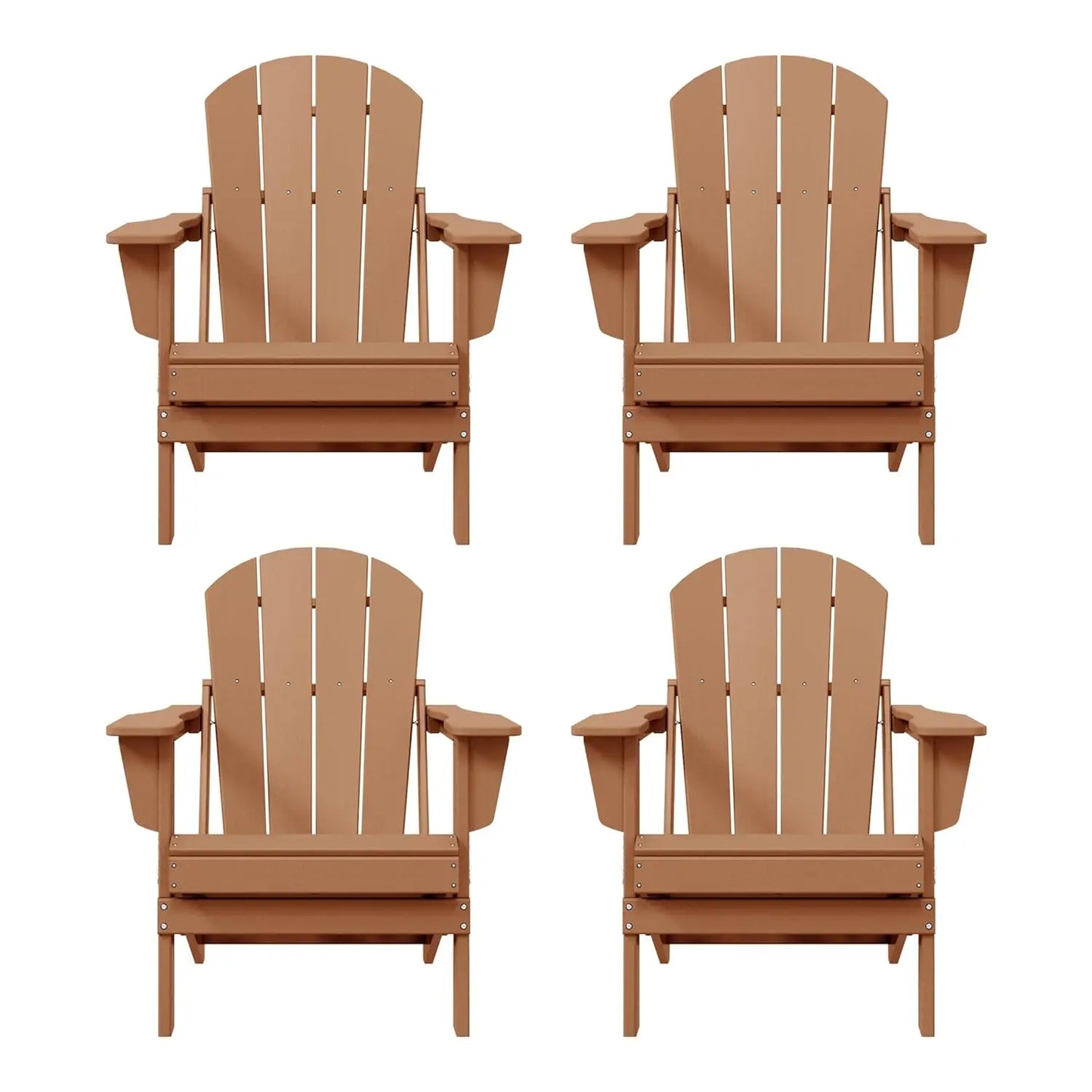 Folding Poly Adirondack Chair (Set of 4)