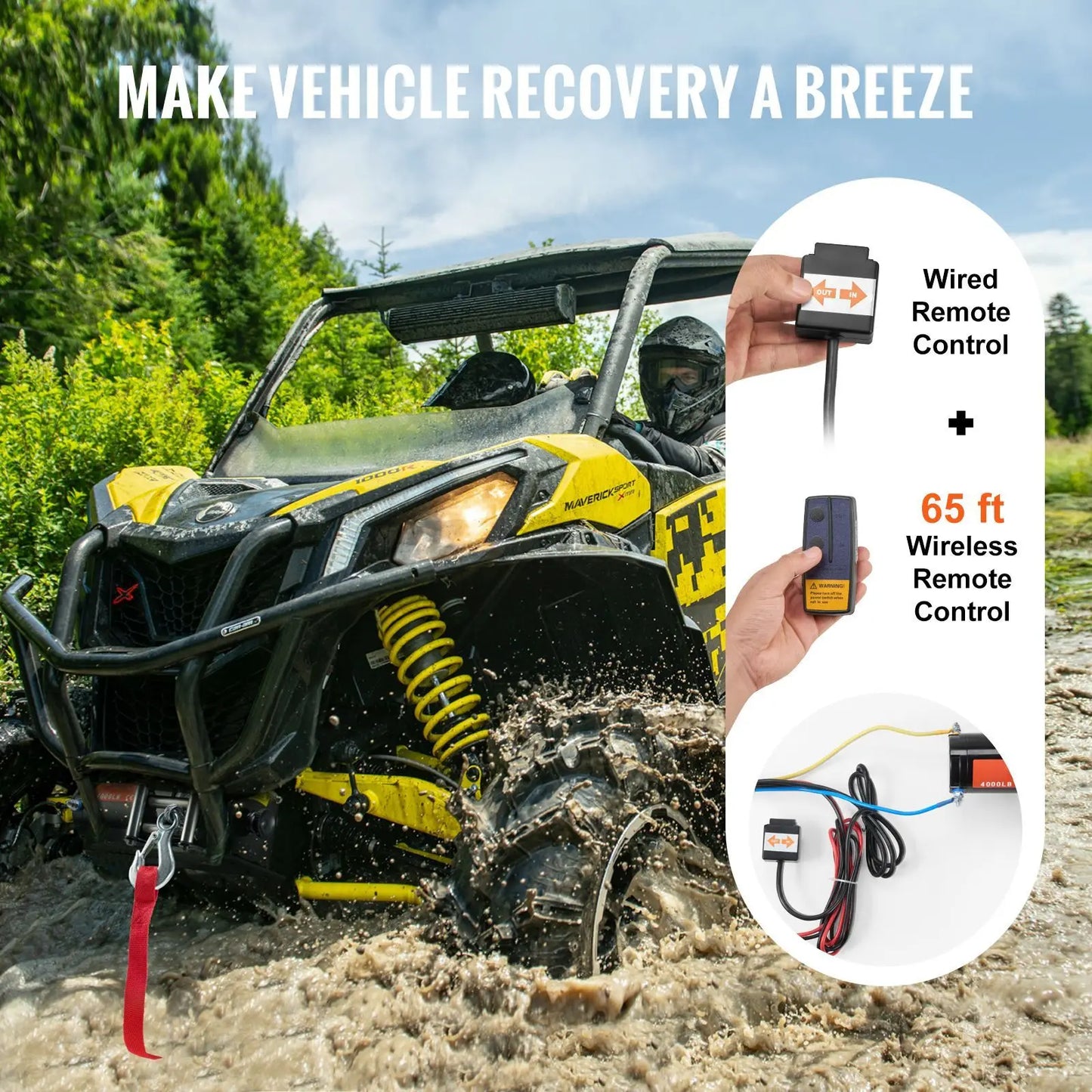 Electric Winch, 4000 lb