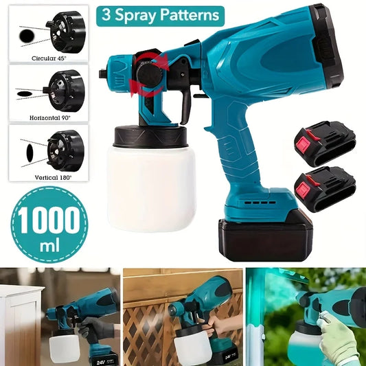 2 Battery Wireless Spray Paint Gun