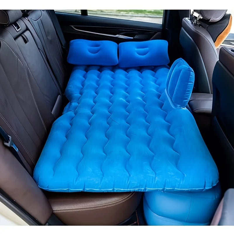 car rear seat inflatable mattress with manual inflation valve