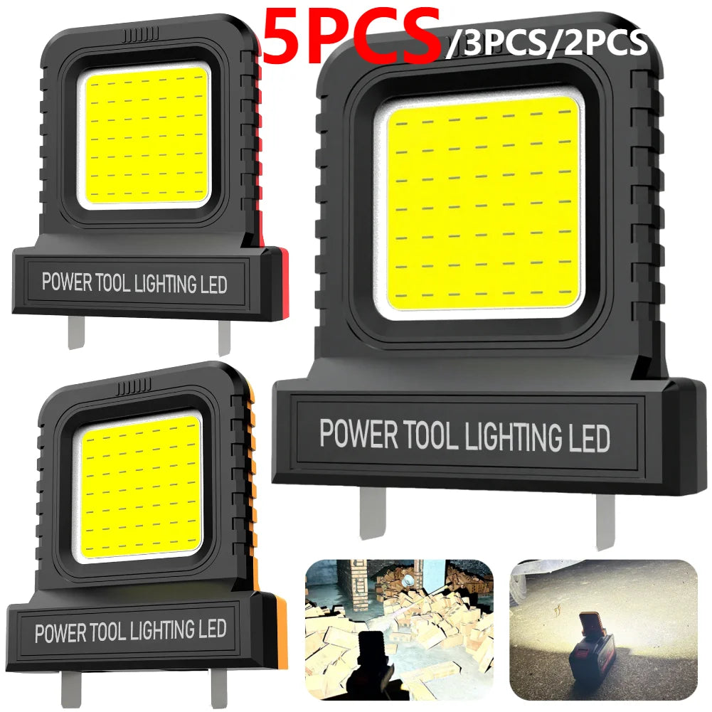 LED Work Light for Makita,Milwaukee,Dewalt,Bosch ,20V-21V Li-ion Battery