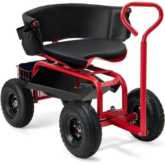 Garden Cart Rolling Workseat