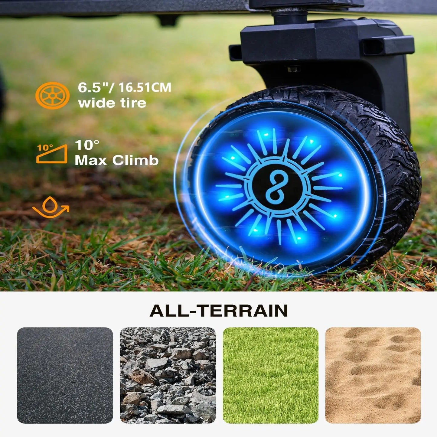 Foldable Electric Utility Wagon  All-Terrain Wheels