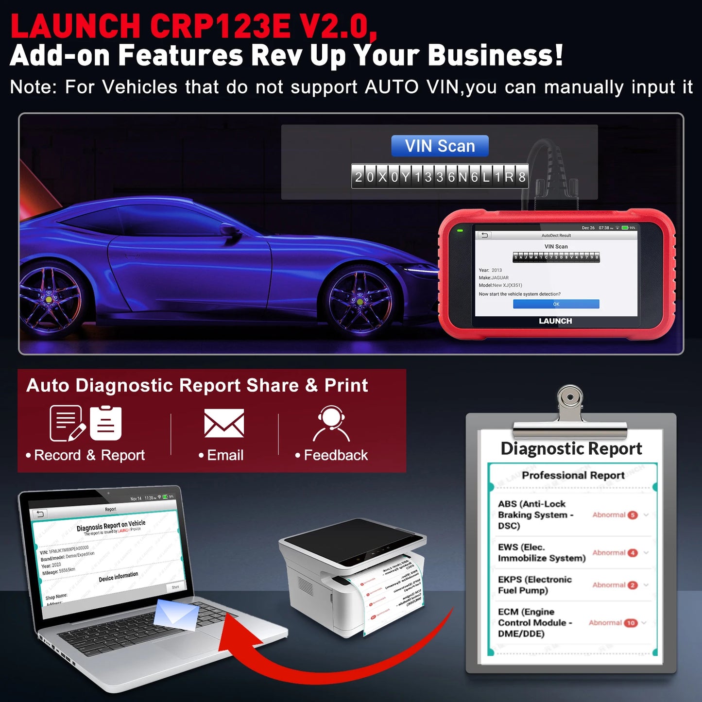 V2.0 OBD2 4 System Car diagnostic tool