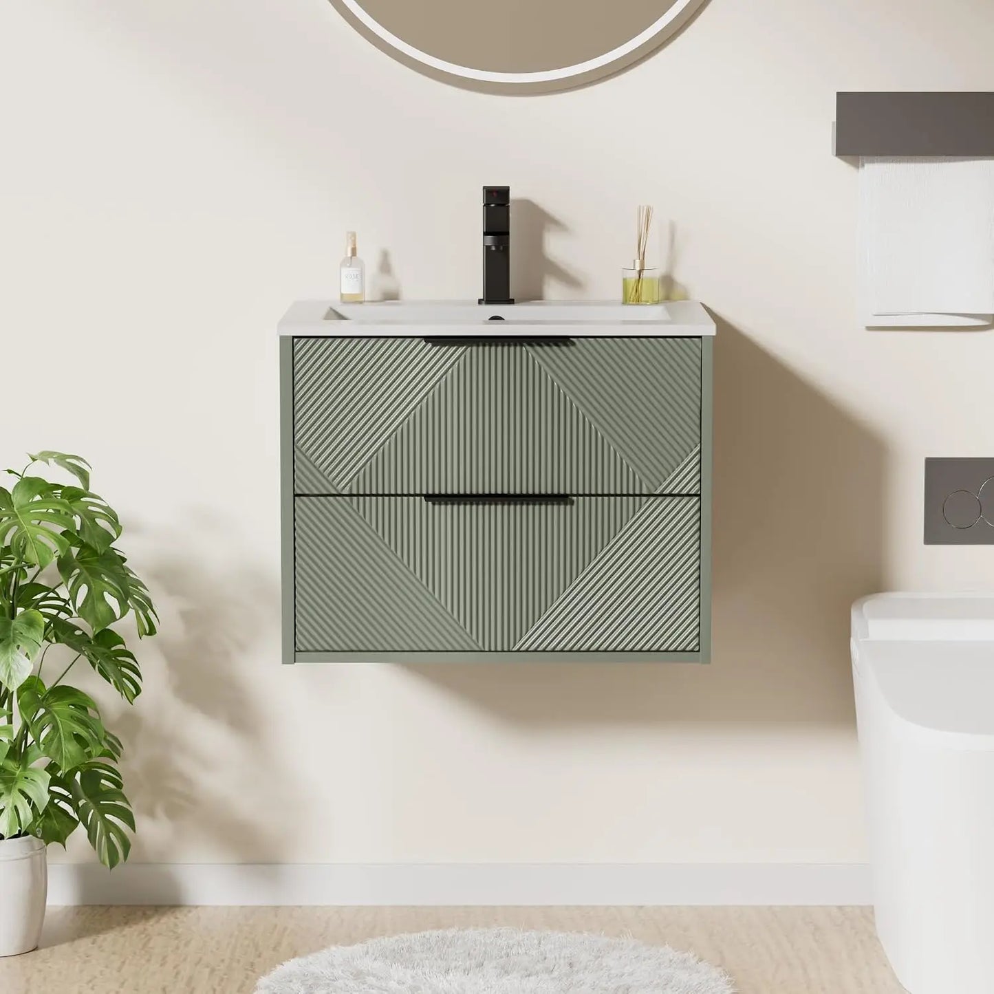 24" Floating Bathroom Vanity with Sink