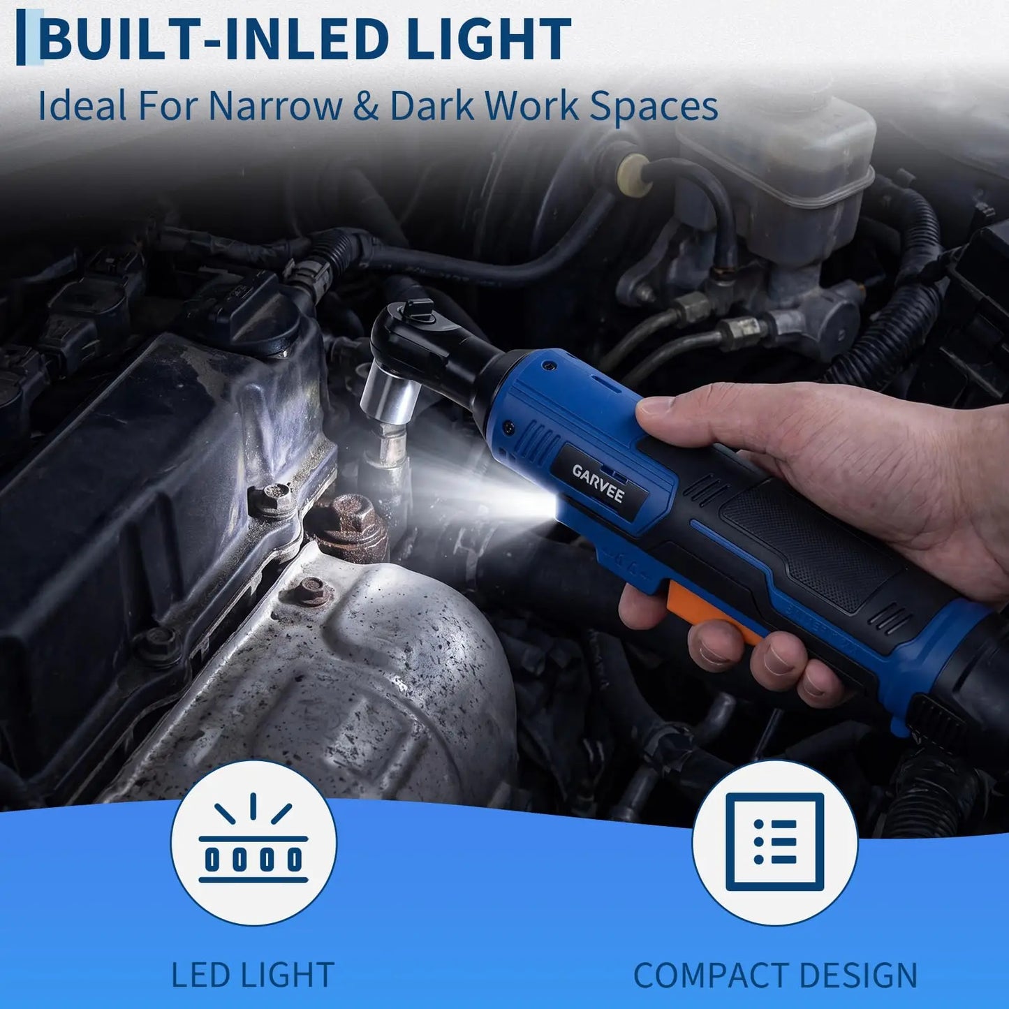 3/8in Cordless Electric Ratchet Wrench Kit