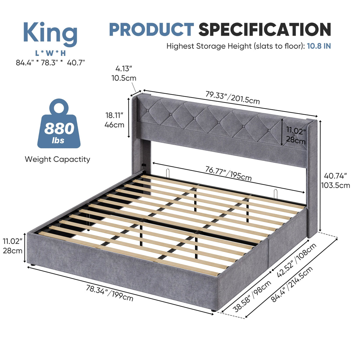 Lift Up Storage Bed