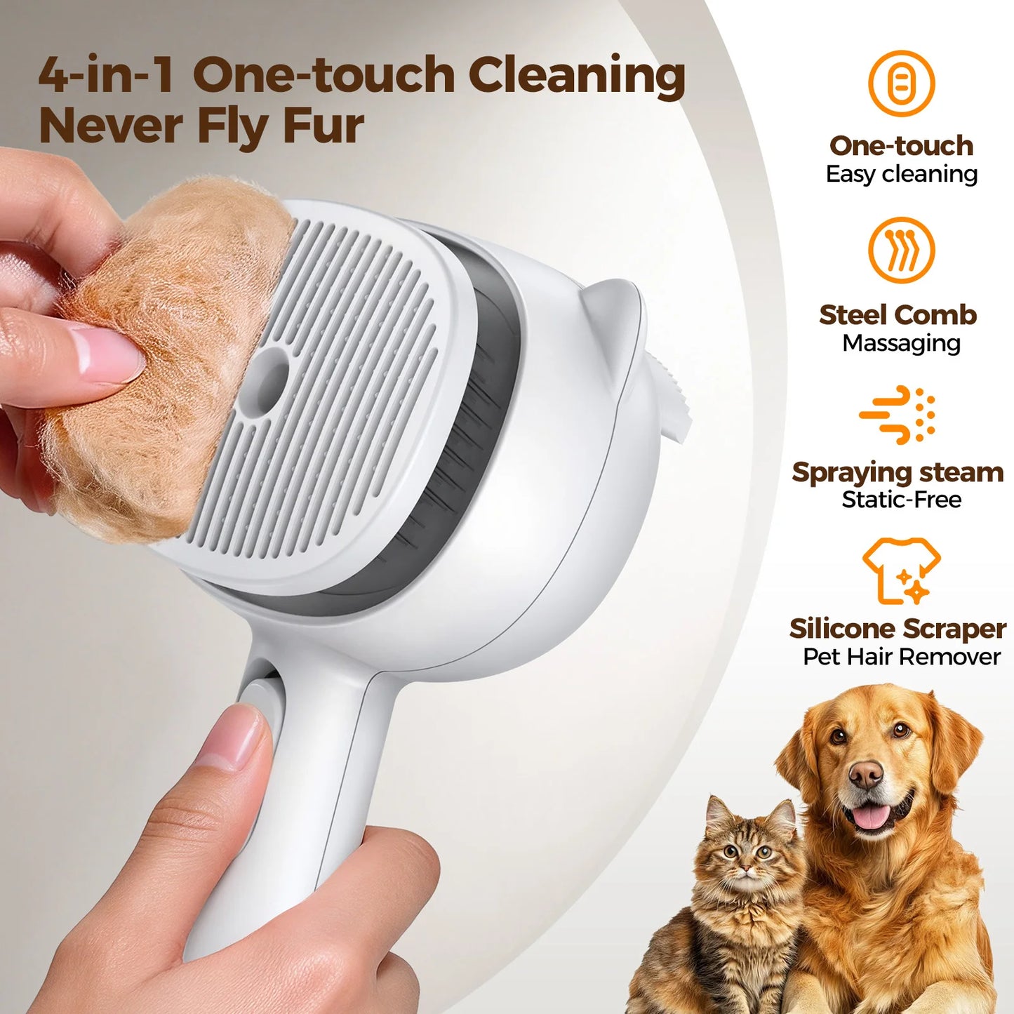 Shedding Steam Pet Brush