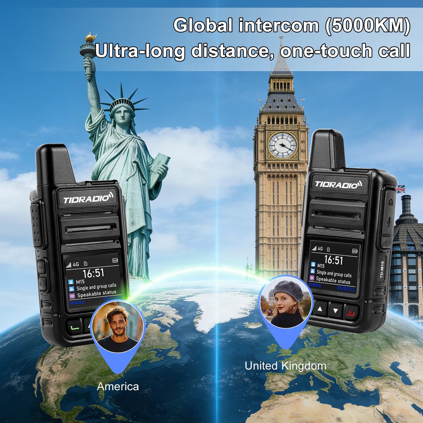 Long Range Walkie Talkie Global POC 5000KM