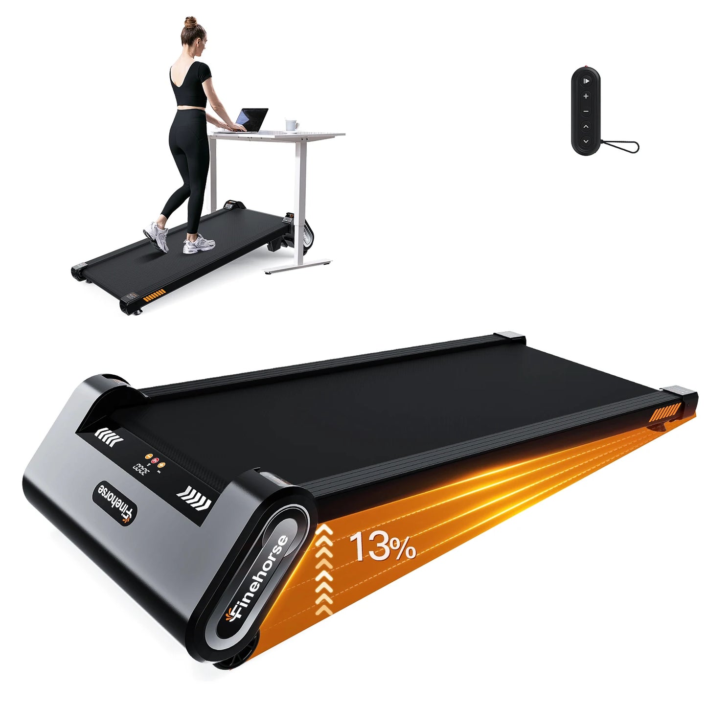 Treadmill with Auto Incline and Remote Control