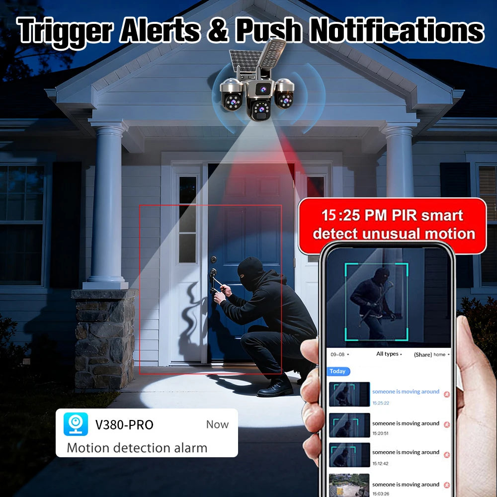4K HD Solar WiFi Camera Video Surveillance